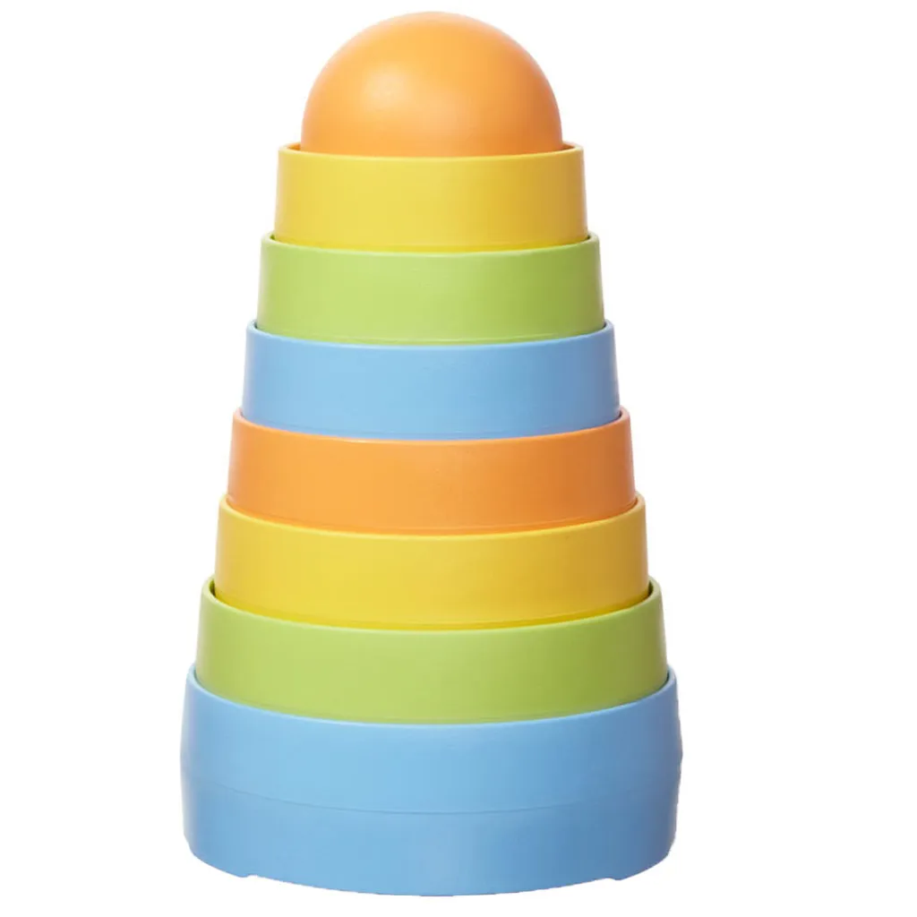 Tour à empiler Green Toys 8 pcs : le jouet sain et robuste pour l'éveil de bébé