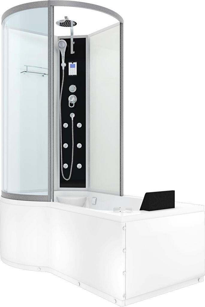 Kombination Whirlpool Dusche K50-R01-WP-EC Duschkabine Wanne 100x170