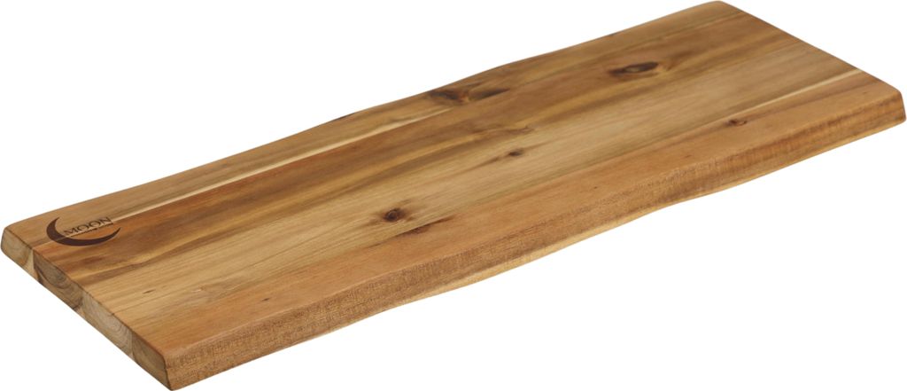 MOON HOME Schneidebrett - Long Mars, hochwertiges Servierbrett aus Akazie/Holz, rustikales Holzbrett, natürlich antibakteriell