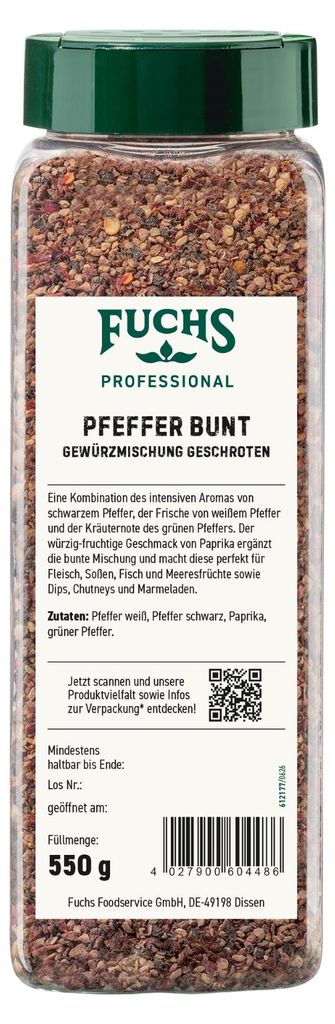 Bunter Pfeffer Gewürzmischung geschroten Produktbild 
