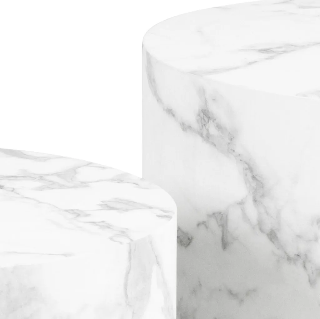 Table basse cubique Dice blanche meuble d'appoint design pour studio