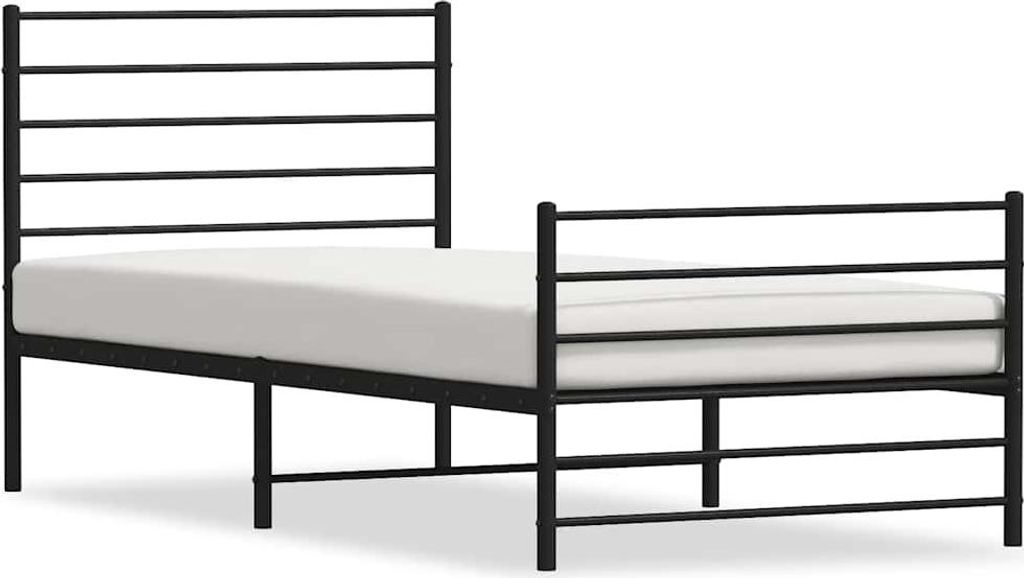vidaXL Postel s čelem a nohou kovová 80x200 cm Obrázek produktu 