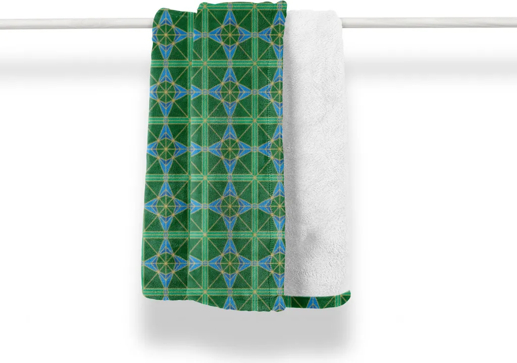 Coperta Plaid Geometrie Verdi ABAKUHAUS: Design Moderno 125x175 cm