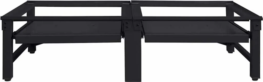 vidaXL Plate-forme pour machine à laver 2 pcs noir support double