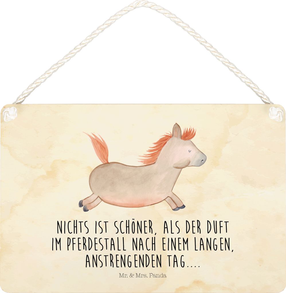 Mr. & Mrs. Panda Schild Pferd Springen DIN A5 - Vintage - Geschenk, kleine aufmerksamkeit, Stall, Pferdestall, Pferde, Wandbild Holz, holzbild, Rei...