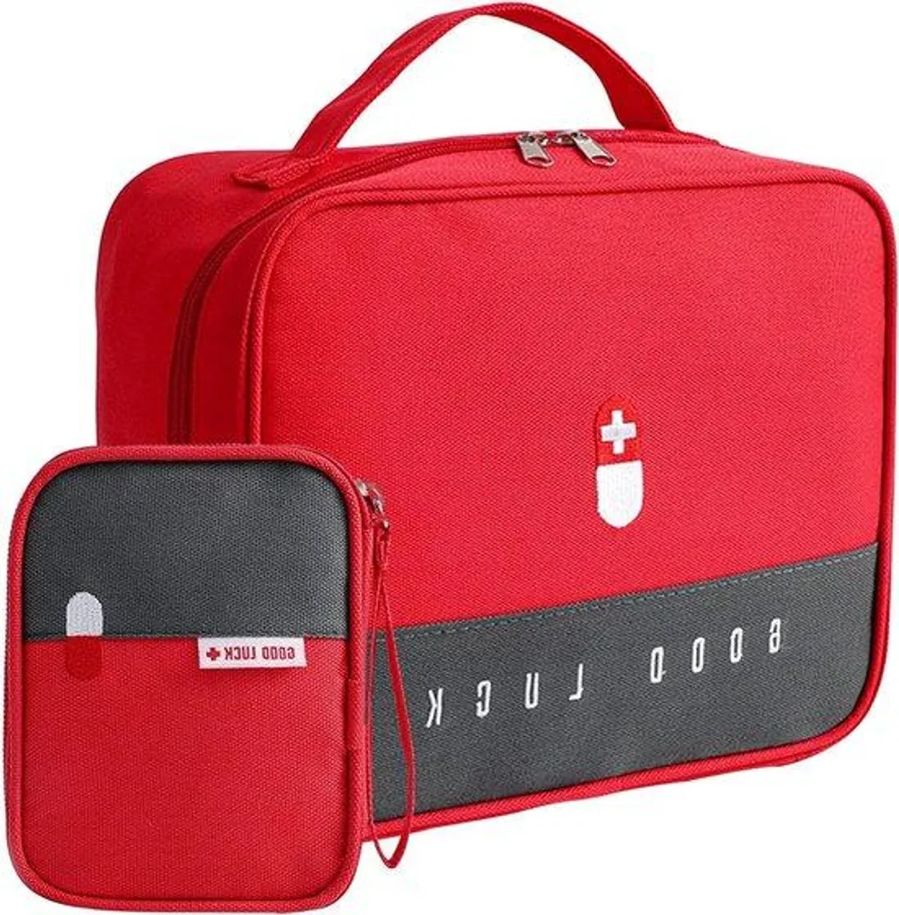 Trousse de premiers secours 2 pièces format compact pour voyage et maison