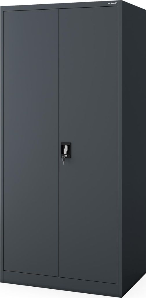 Abschließbarer Aktenschrank JAN H D600 900 x 1950 x 600 mm anthrazit