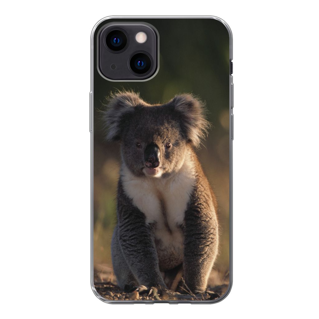 MuchoWow Handyhülle Schutzhülle Hülle für iPhone 13 mini Koala - Sonne - Tier - Kinder - Jungen - Mädchen Silikon Softcase Handy Hülle - So...