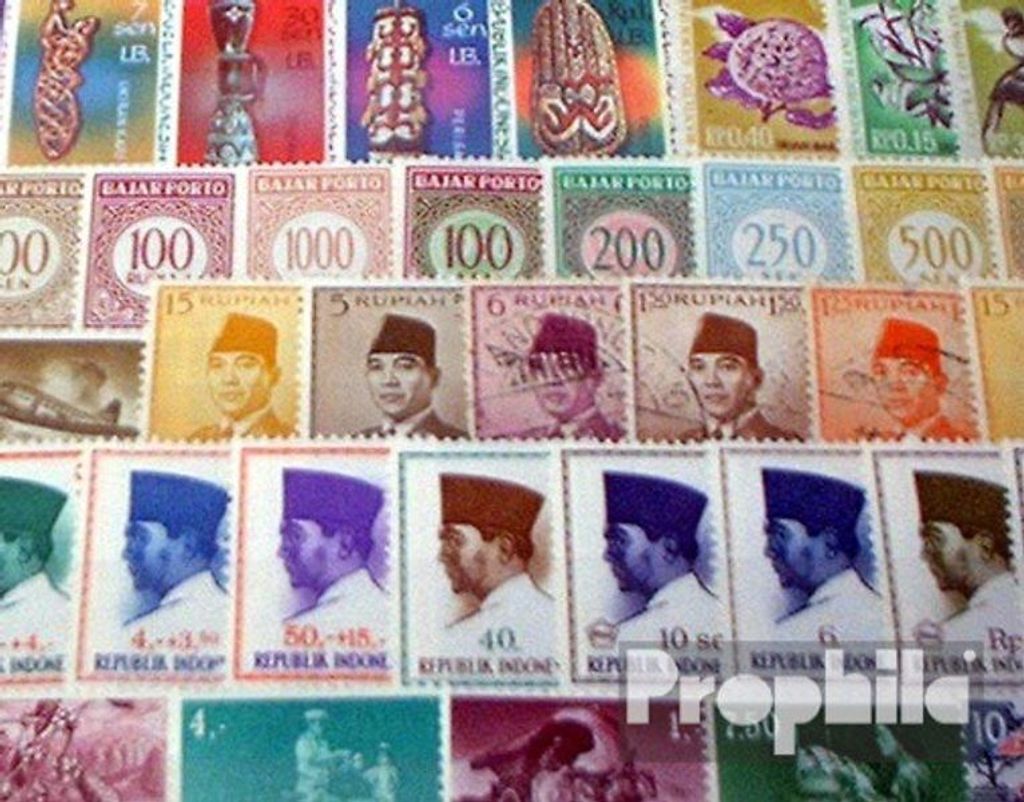 Briefmarken Indonesien 100 verschiedene Marken