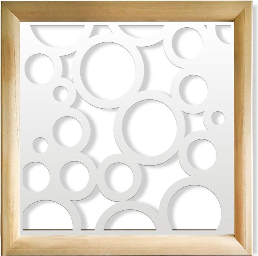 CIRCLE - Moduli Decorativi in holz e PVC 98x98 cm weiß