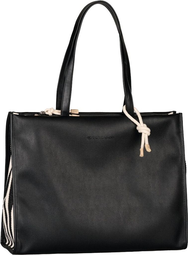 Tom Tailor Handtaschen Kama, Zip shopper L, black, Schwarz