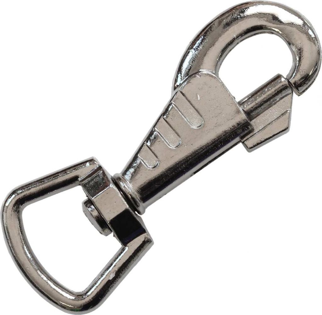Karabiner Metall Karabinerhaken, silberfarben, verschiedene Größen, Größe:G - B 23mm L 85mm