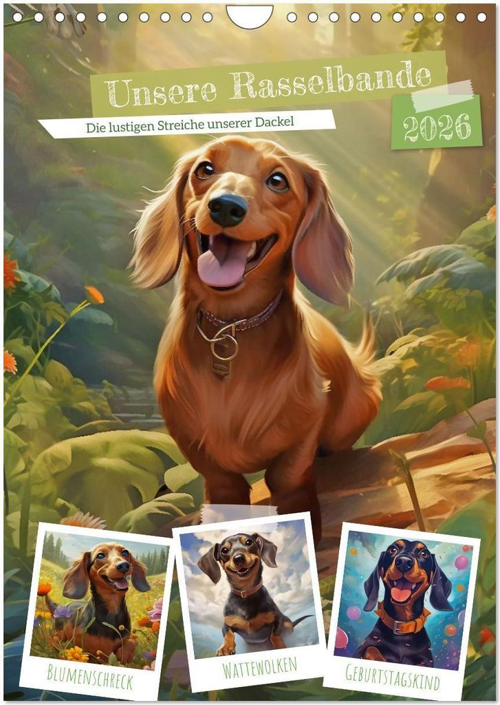 Unsere Rasselbande (Wandkalender 2026 DIN A4 hoch), CALVENDO Monatskalender