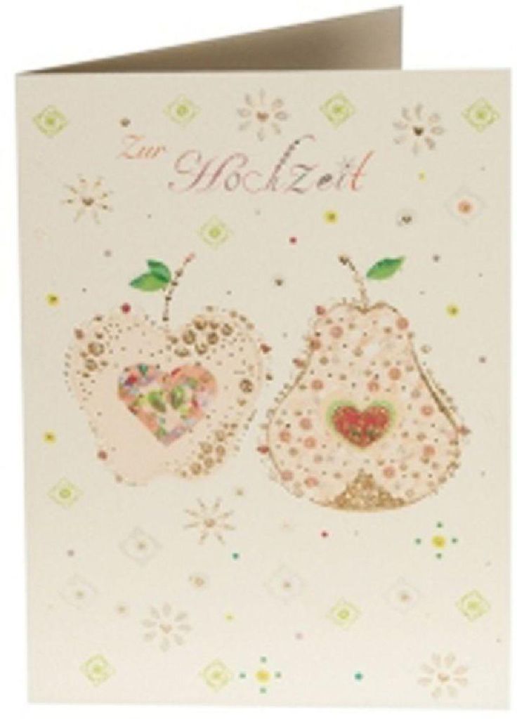 Goldbuch Glückwunschkarte Apple & Pear Zur Hochzeit 12x17,5 cm