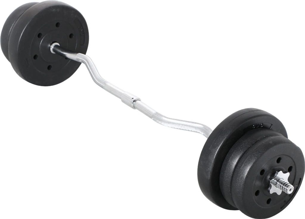 Yaheetech 25 kg SZ Curlset ensemble d'haltères longs, Image du produit 