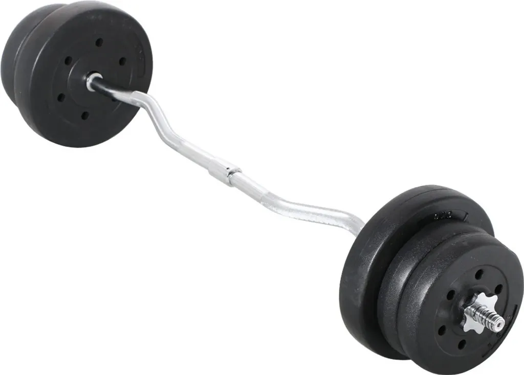 Yaheetech Kit Haltères Curl SZ 25kg - Barre de Musculation avec Poids