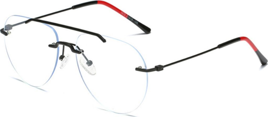 VeyRey Blaulicht blockierende Brille Dag Pilotky Klar gläser Schwarz