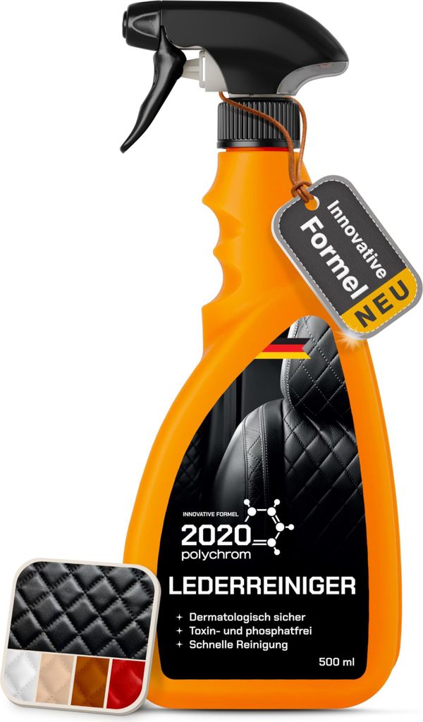 2020Polychrom Lederreiniger 500 ml - Reinigung für Autositze und Motorradsitze
