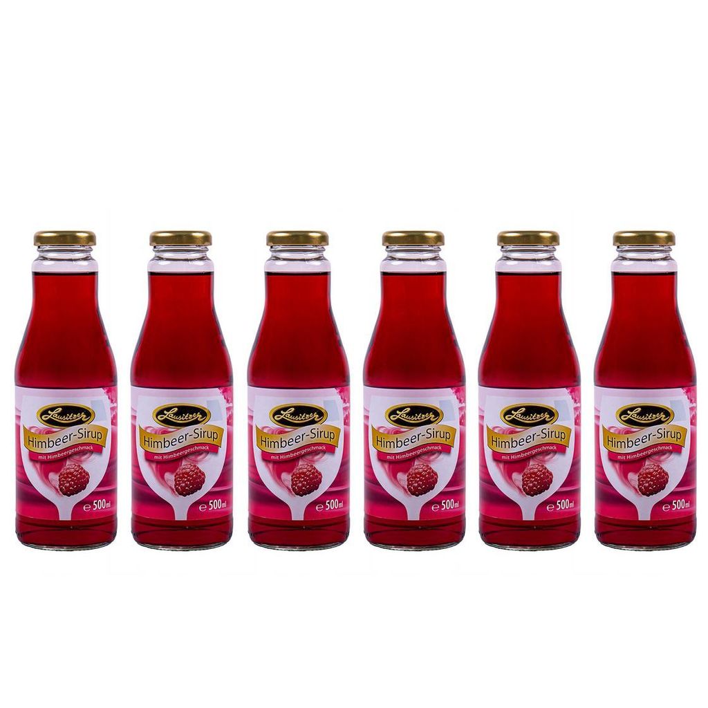 Lausitzer Himbeer-Sirup 6x 500ml Produktbild 