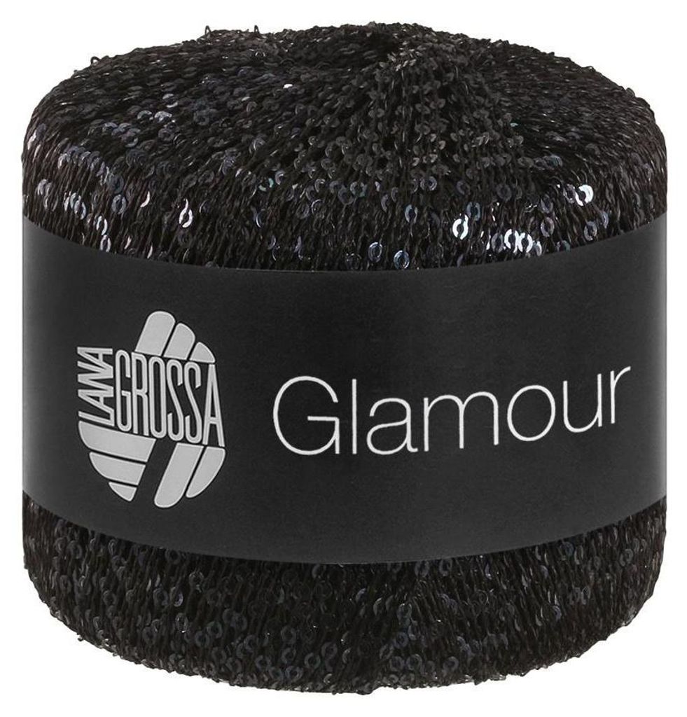 Lana Grossa GLAMOUR 25 g Beilaufgarn mit Pailletten für Produktbild 
