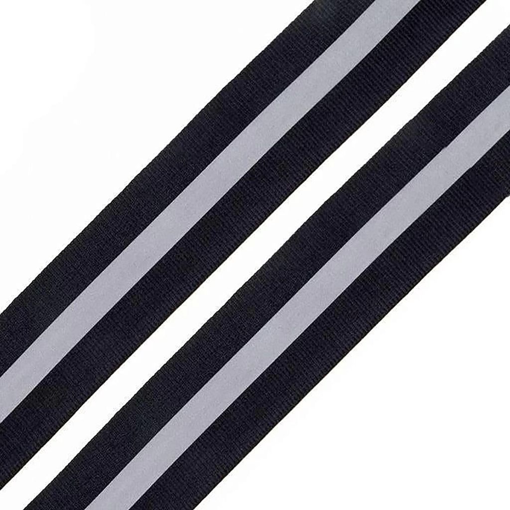 5m Reflektorband Reflexband Reflexstreifen 30mm Gurtband reflektierend schwarz