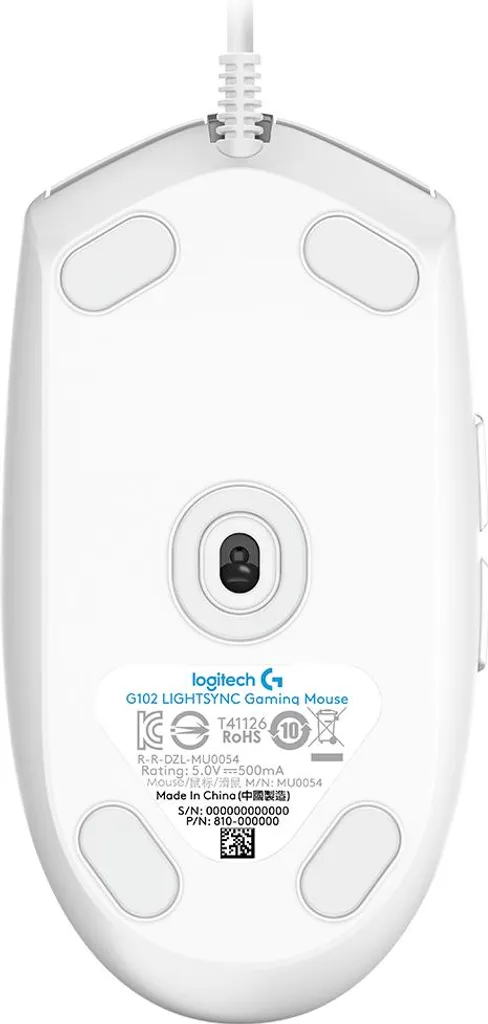 Souris Gaming Logitech G102 LIGHTSYNC Blanche - Performance RVB Pro - 6