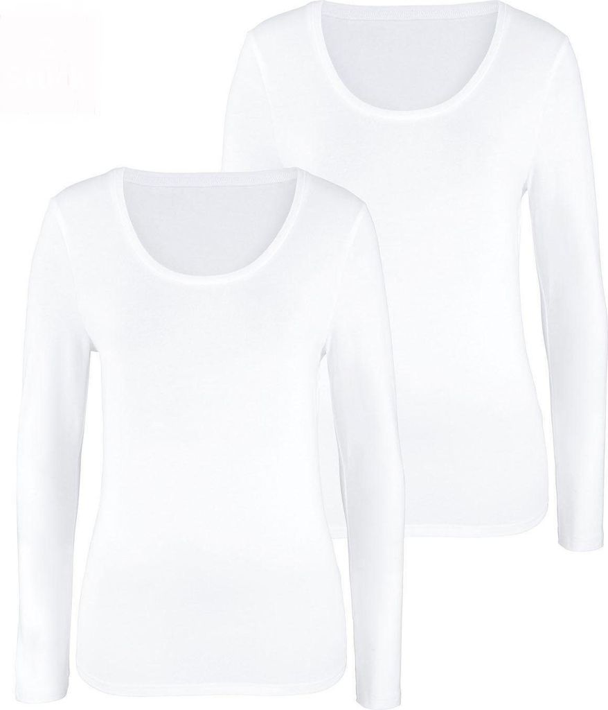 VIVANCE Langarmshirt weiß Größe 36/38 Produktbild 