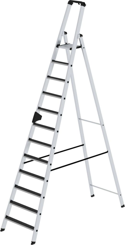 Stufen-Stehleiter einseitig begehbar mit clip-step R13 12 Stufen