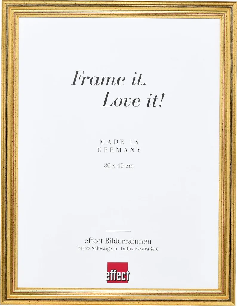 Cornice per foto specchio da parete Effect Profilo 44 Oro 30x45 cm