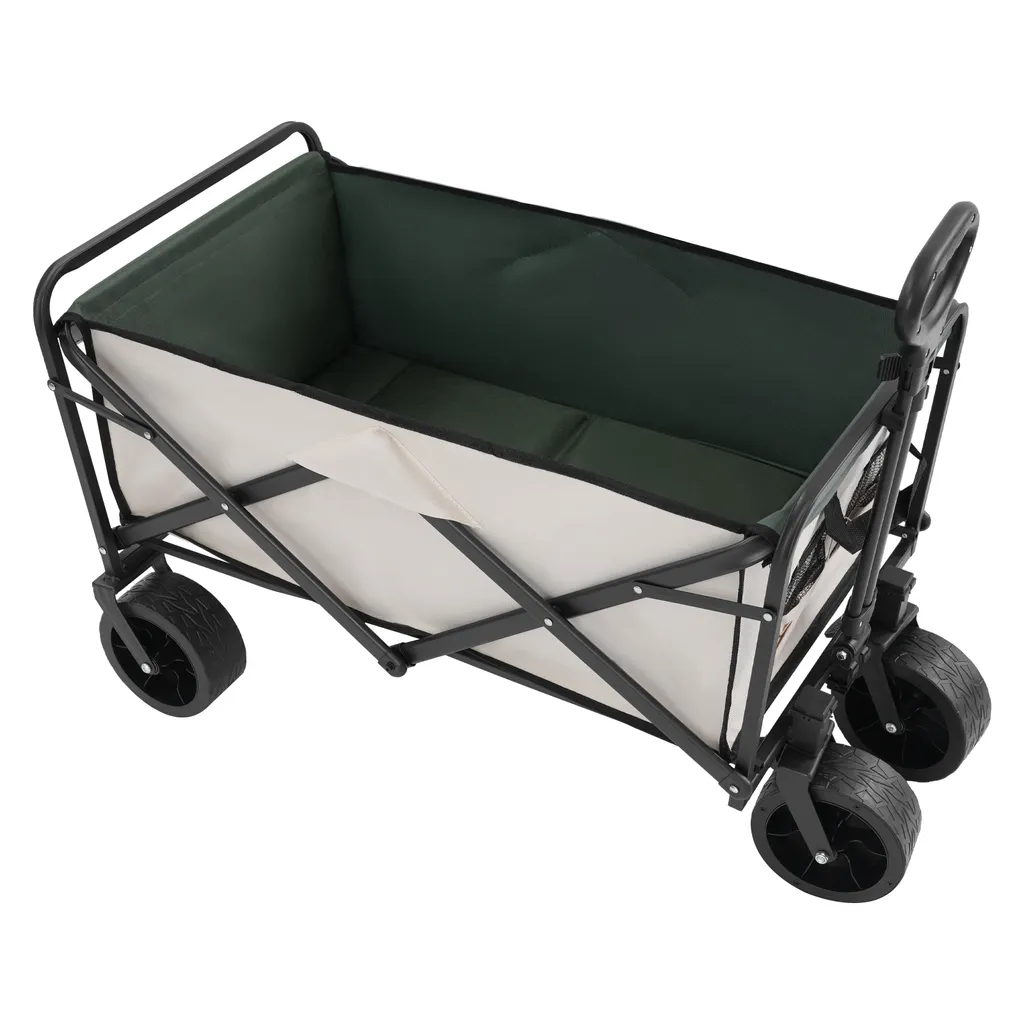 Chariot à main pliable de jardin extérieur robuste capacité max 115 kg
