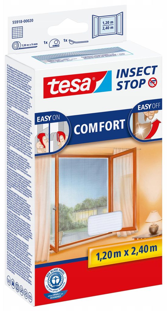 Tesa Moskitiera Okienna Biała 1,2M X 2,4M Comfort Zdjęcie produktu 