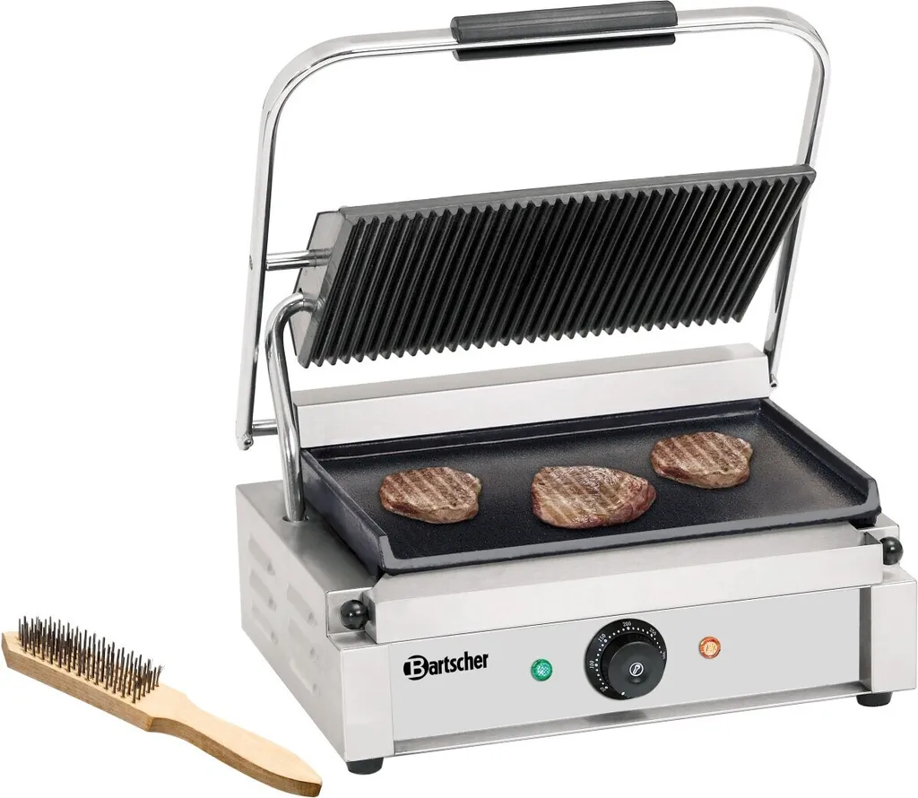 Gril Panini Pro pour Restauration Rapide avec Surface Mixte de Cuisson - 2