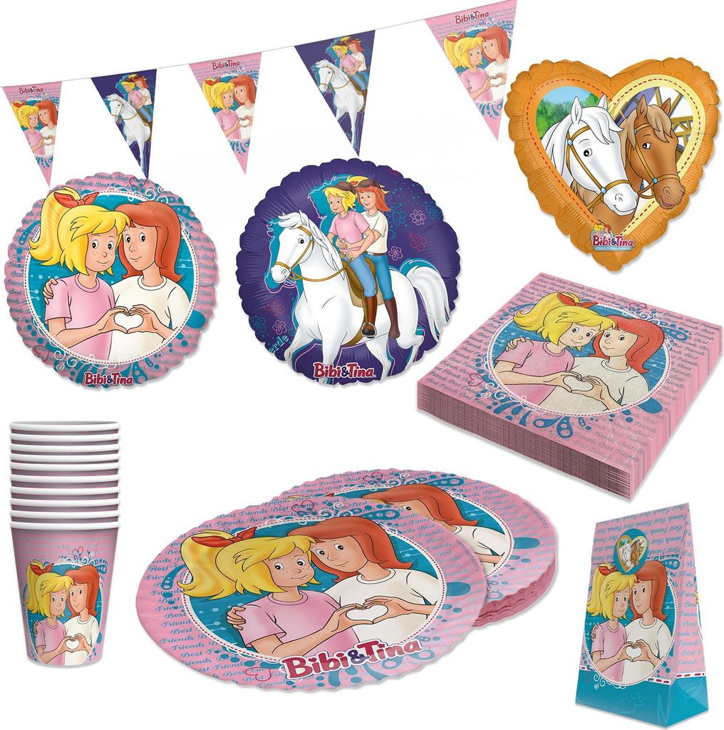 Bibi & Tina 51-tlg. Set - Geburtstag Party Deko mit Ballons Produktbild 