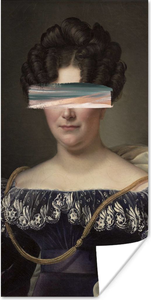 MuchoWow Poster Malerei - Farbe - Regenbogen 60x120 cm - Wandschmuck