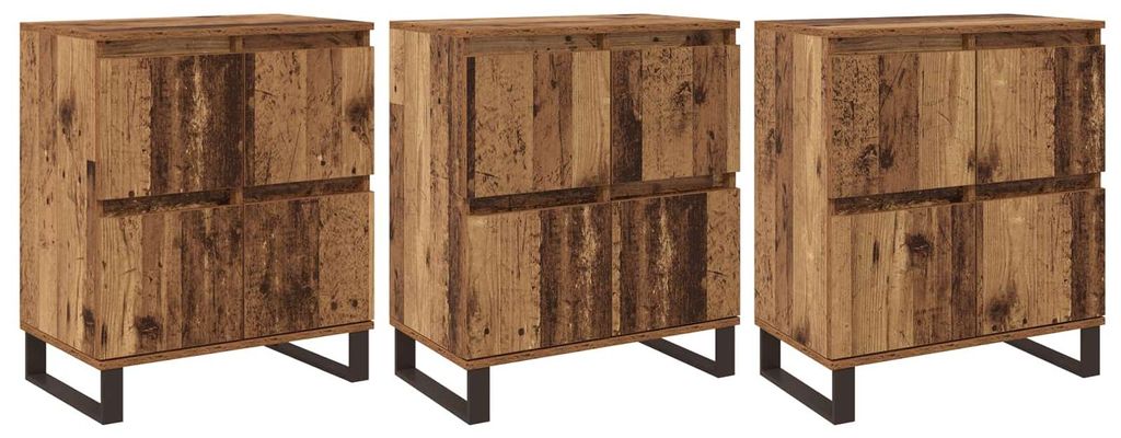 Sideboard 3 pcs Altholz 60 x 35 x 70 cm