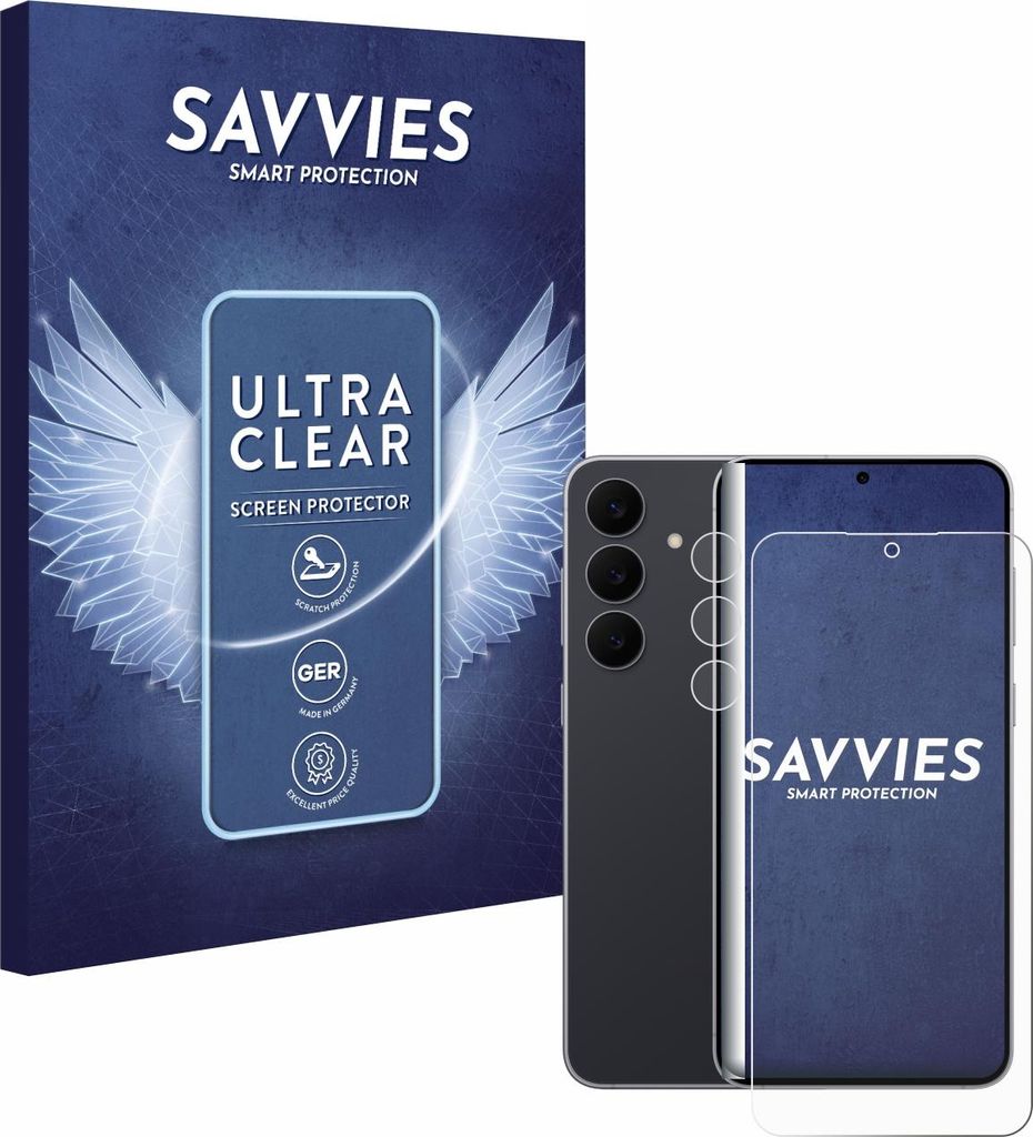 18x Für Samsung Galaxy S25 FE (Display+Kamera) Schutzfolie Savvies Displayschutz Display Schutz Folie Klar Transparent