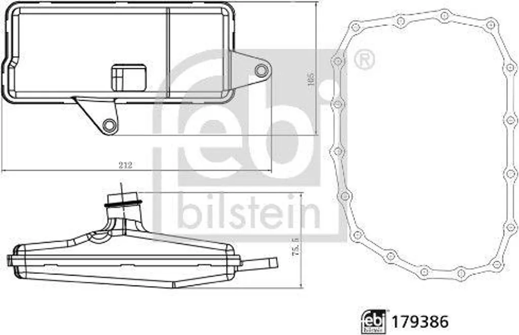 Kit filtre hydraulique FEBI 179386 pour boîte auto Civic