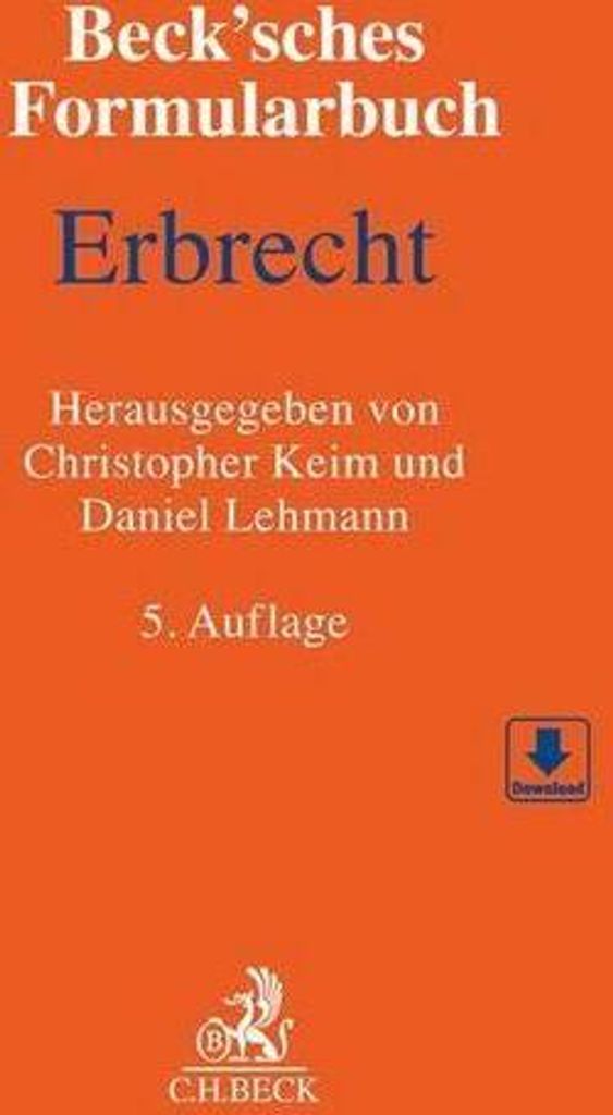 Beck'sches Formularbuch Erbrecht