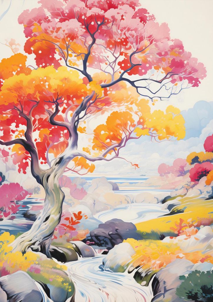 Plakat 29,7x42cm Tänzerische Landschaft