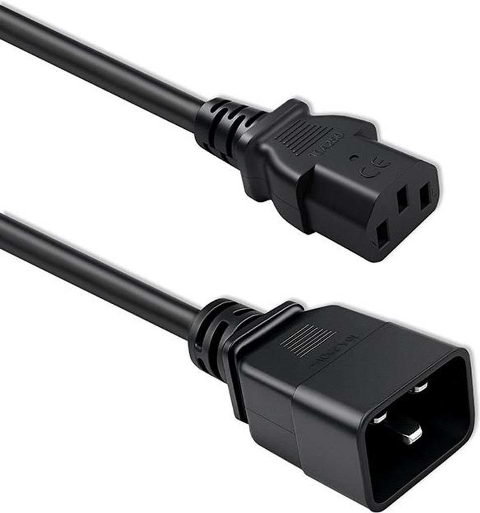 Qoltec 53991 power cable Black 1.2 m C20 coupler C13 coupler