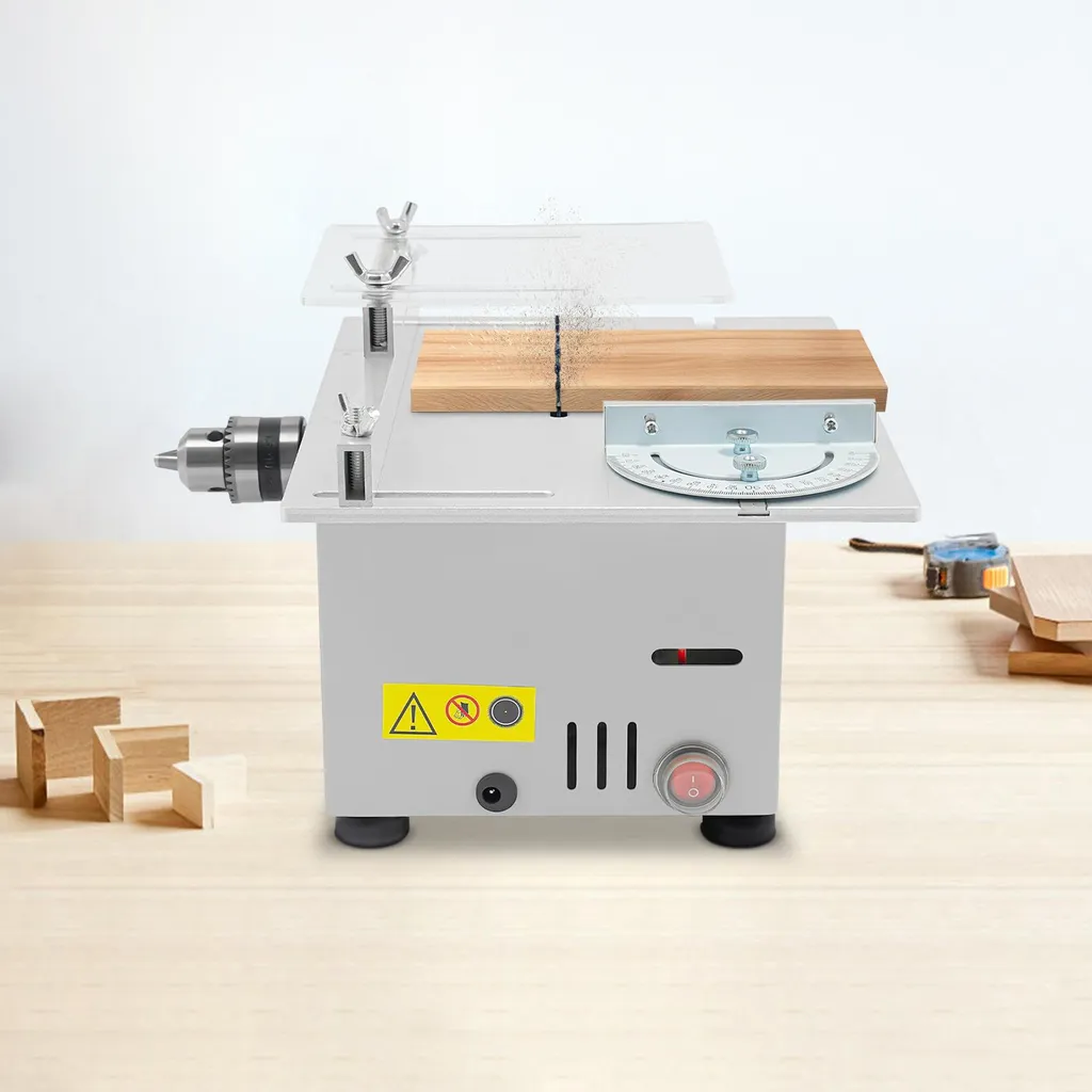 Scie de table compacte à vitesse ajustable BLANC - Coupe Haute Précision - 5
