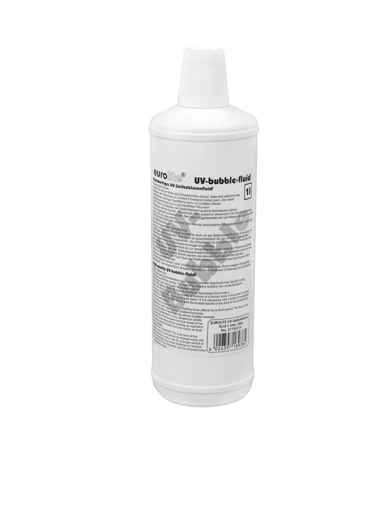 Eurolite Fluide UV pour Bulles de Savon 3x1l - Évitez les Bulles Ternes