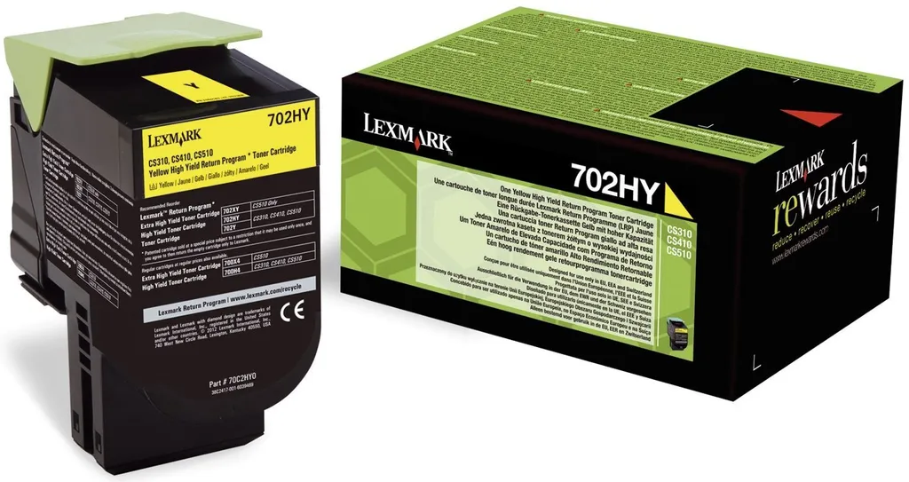 Toner Lexmark 702HY Giallo Originale 70C2HY0 - Resa 3000 Pag