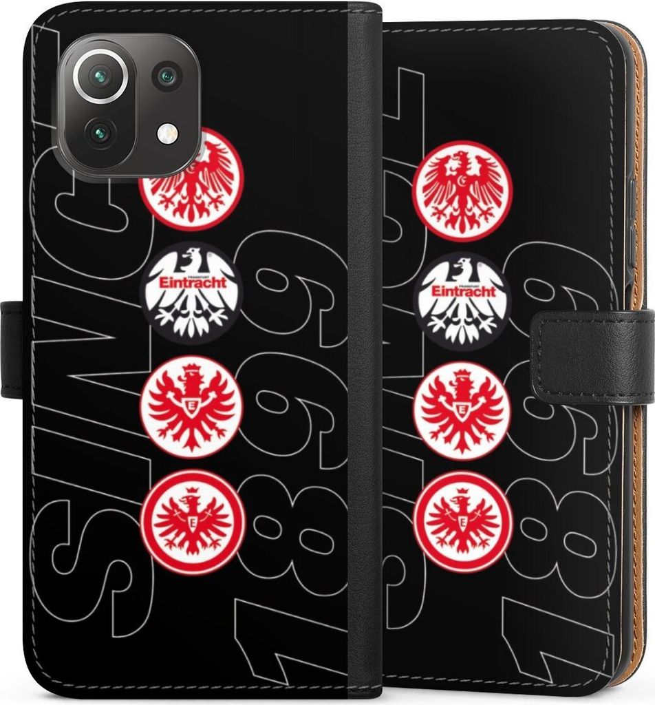DeinDesign Klapphülle für Xiaomi Mi 11 Lite 5G Handytasche Lederhülle Tasche Adler Eintracht Frankfurt Logo