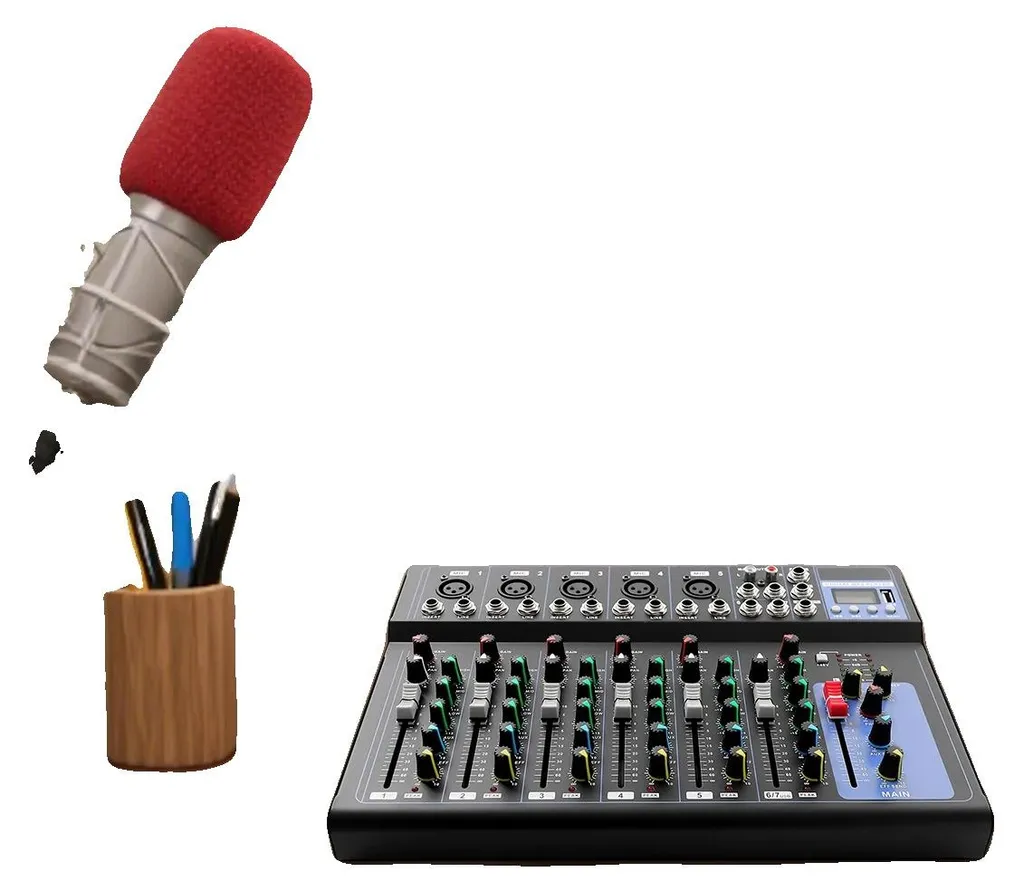 Table de mixage audio 7 canaux noir avec son haute précision - MX700
