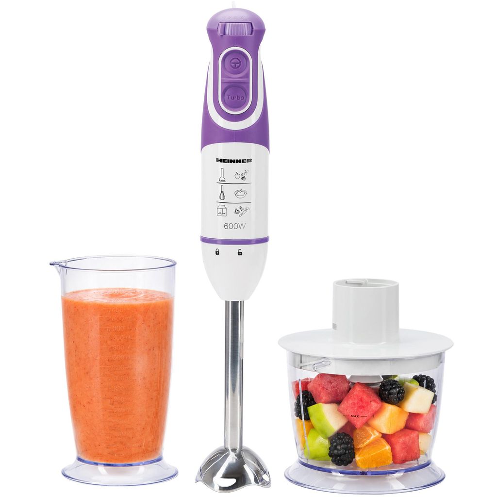 Heinner HB-600UV, Dompelmixer, 1 liter, 600 watt, paars Productafbeelding 
