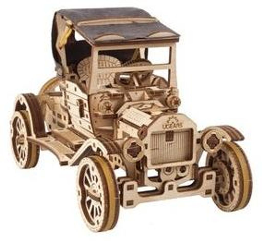 Puzzle 3D, Auto retrò UGR-T, Ugears, legno, 337 pezzi Immagine del prodotto 