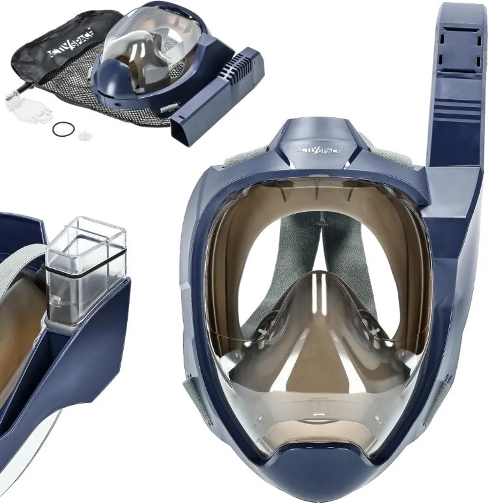 Masque de plongée libre M06 Bleu L/XL - Vision panoramique et confort