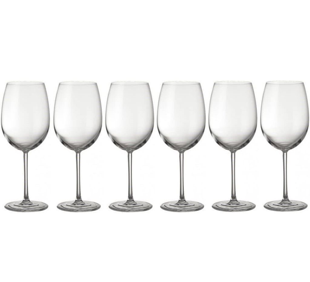 JAMIE OLIVER Gläser-Set WAVES 6er Kristall Weißweingläser 580ml klar bruchfest Weinglas-Set, robust und langlebiges Material, Weinglas Rotweinglas