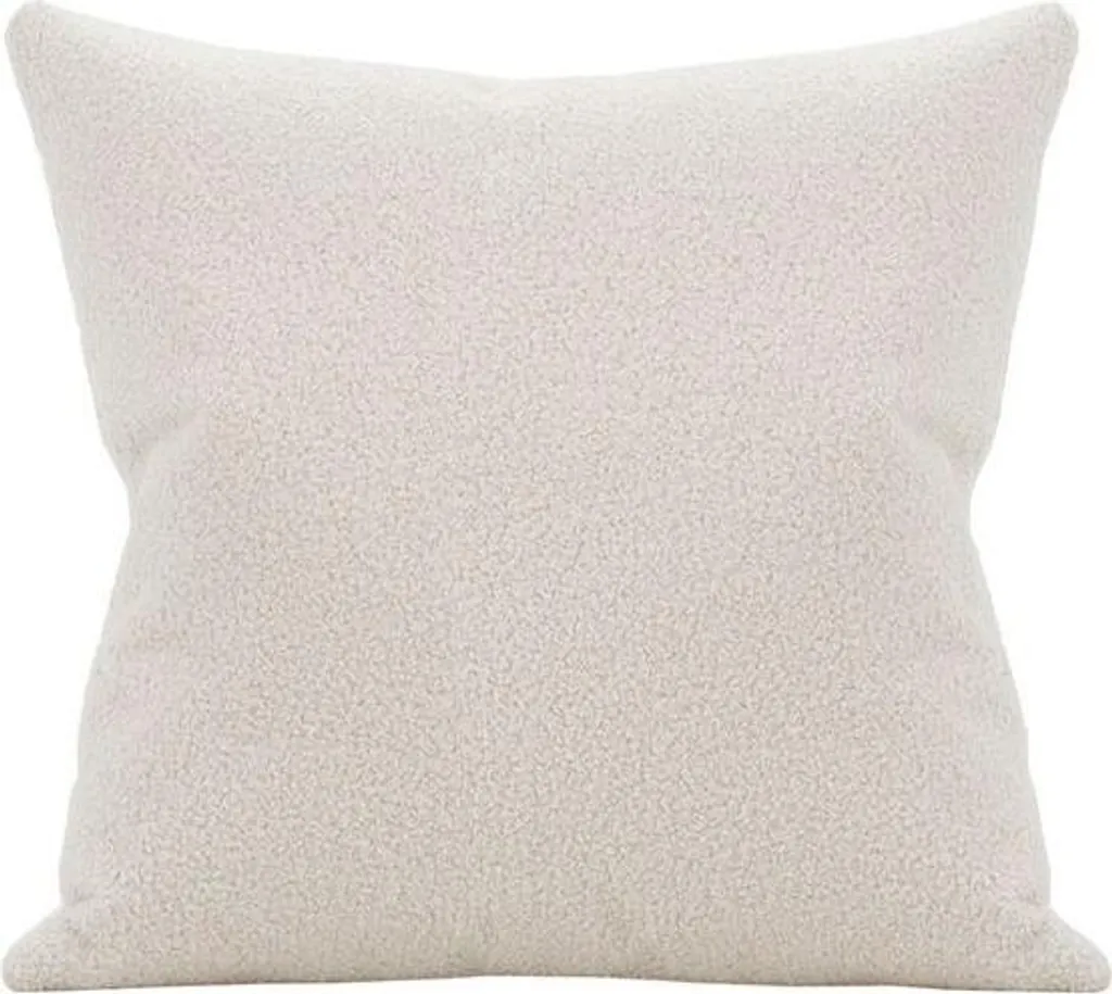 Coussin décoratif Boucle 45x45 cm Teddy latte - Confort et Douceur